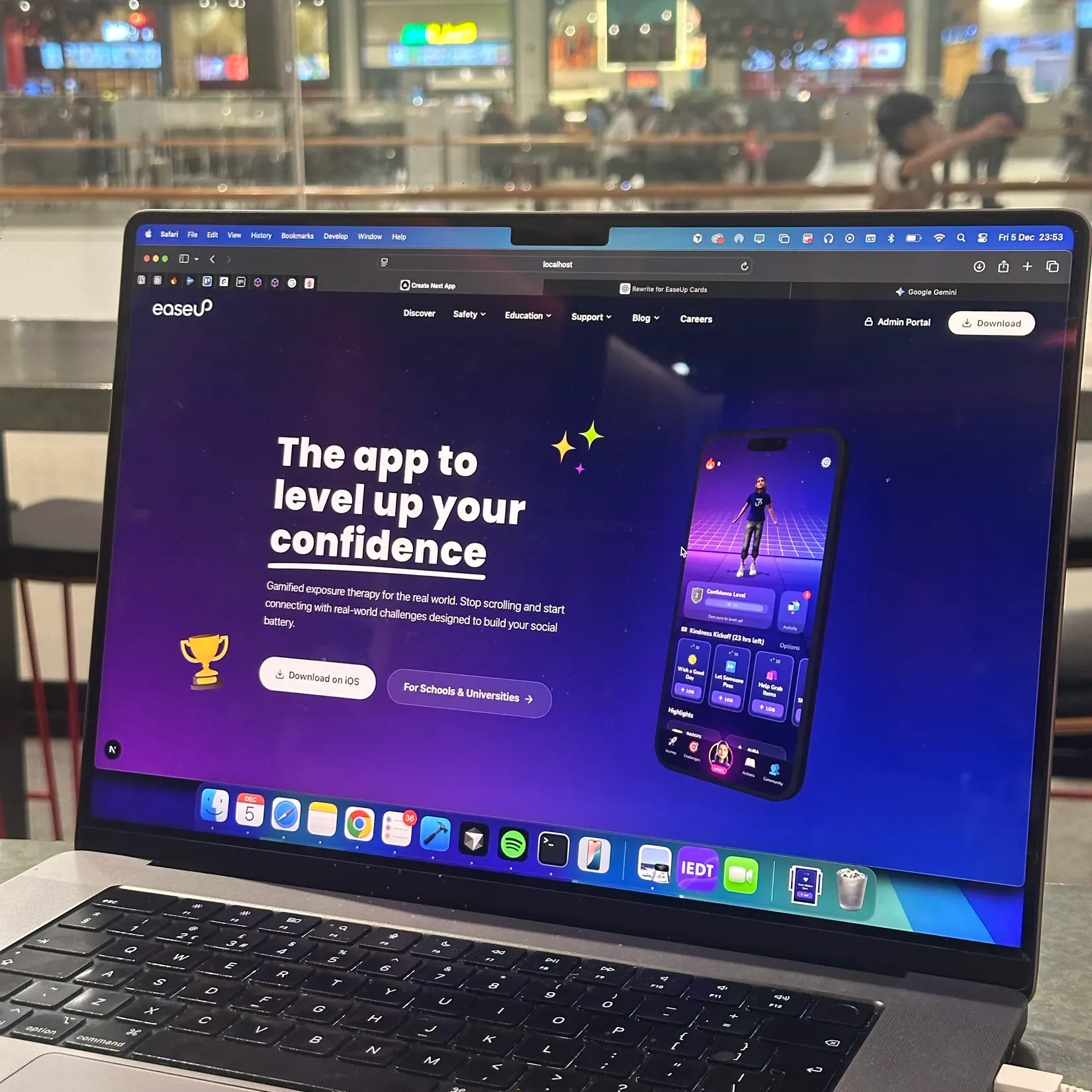 The website